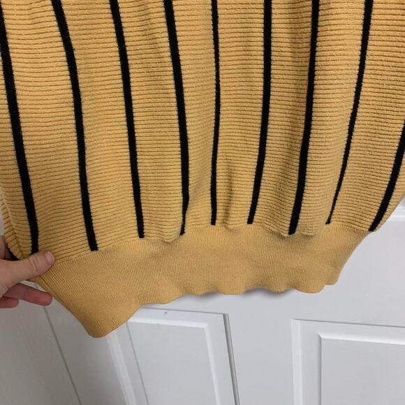 Philosophy Yellow and Black Striped Sweater Size Large - Picture 3 of 6